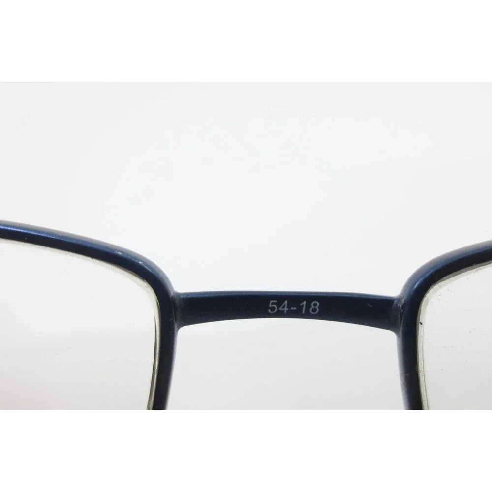 Bulova Twist Titanium Lakewood Navy Blue Rectangular Semi-Rimless Eyeglasses
